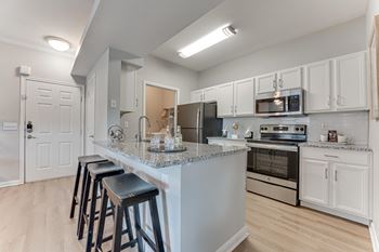 Modern kitchen with granite island